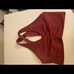 Red Alphalete Amplify sports bra